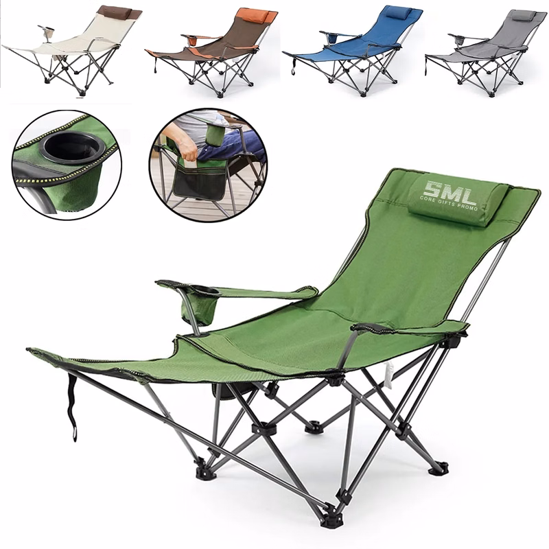 2 in 1 Portable Folding Camping Long Chair