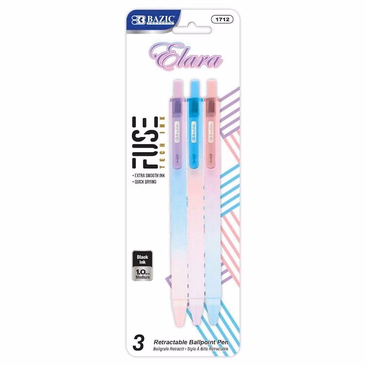 Gel Ink Ballpoint Pen 3 Pack