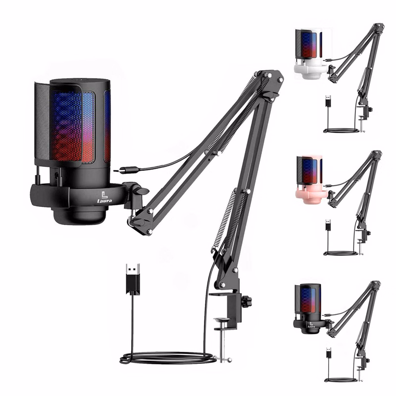 Microphone computer game recording set