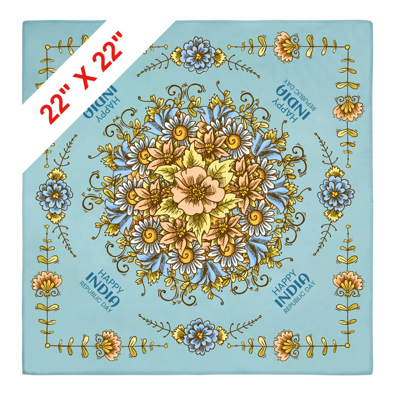 22" X 22" Polyester Square Bandanna (Full Color)