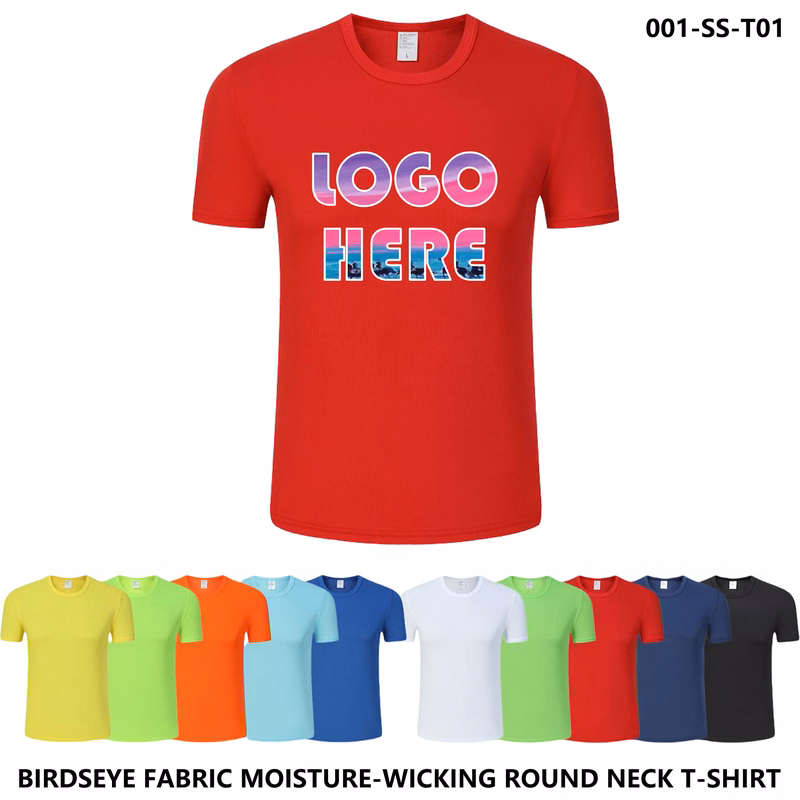 Customizable Quick-Dry 100% Polyester T-Shirt - Gym & Business Multi-Purpose