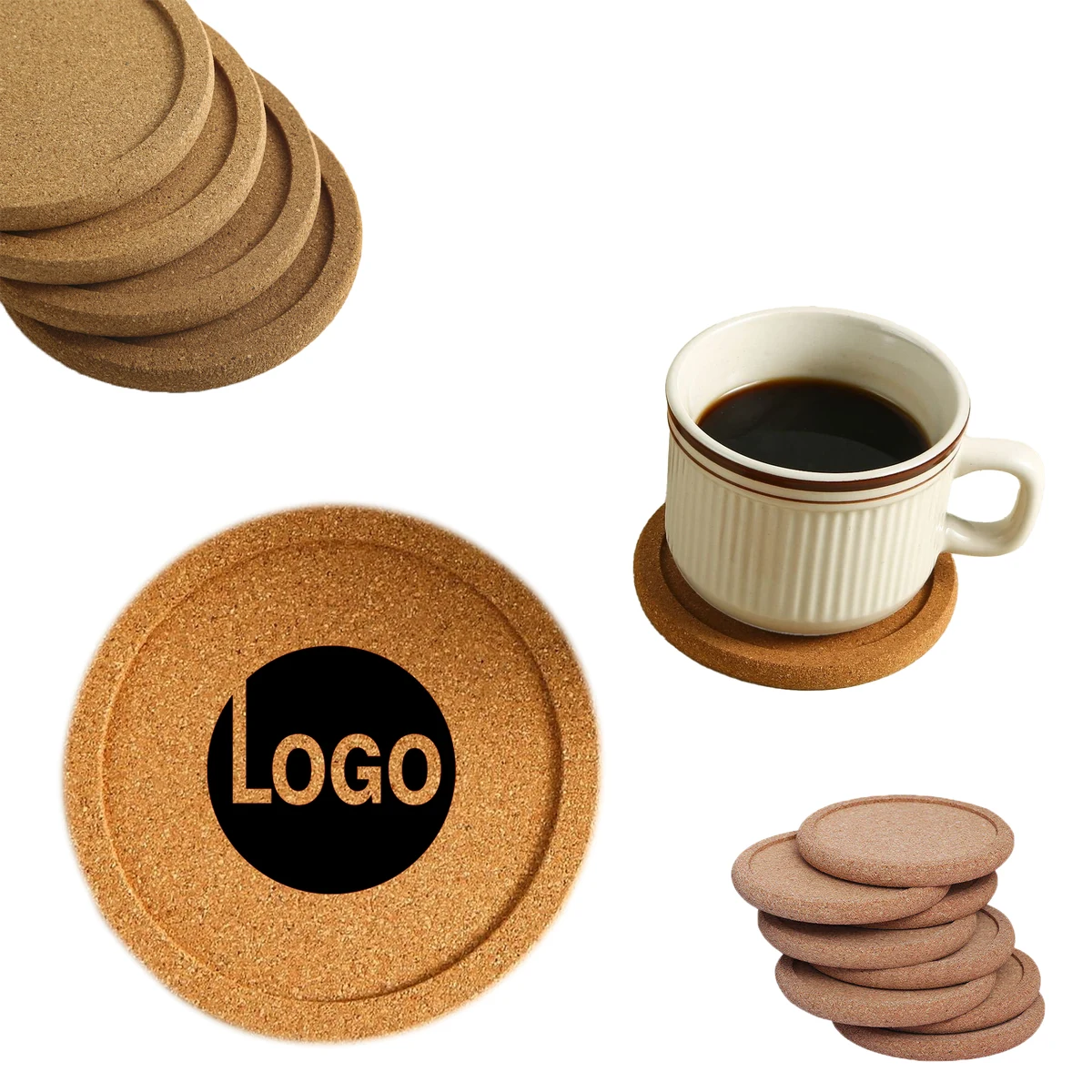 Round Cork Coaster 1