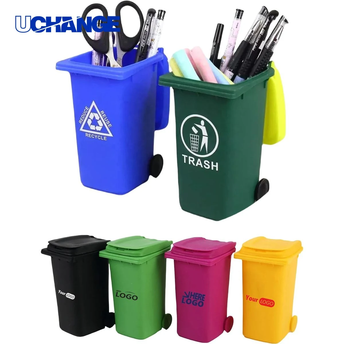 Mini Desktop Trash Bin Pen Holder 1