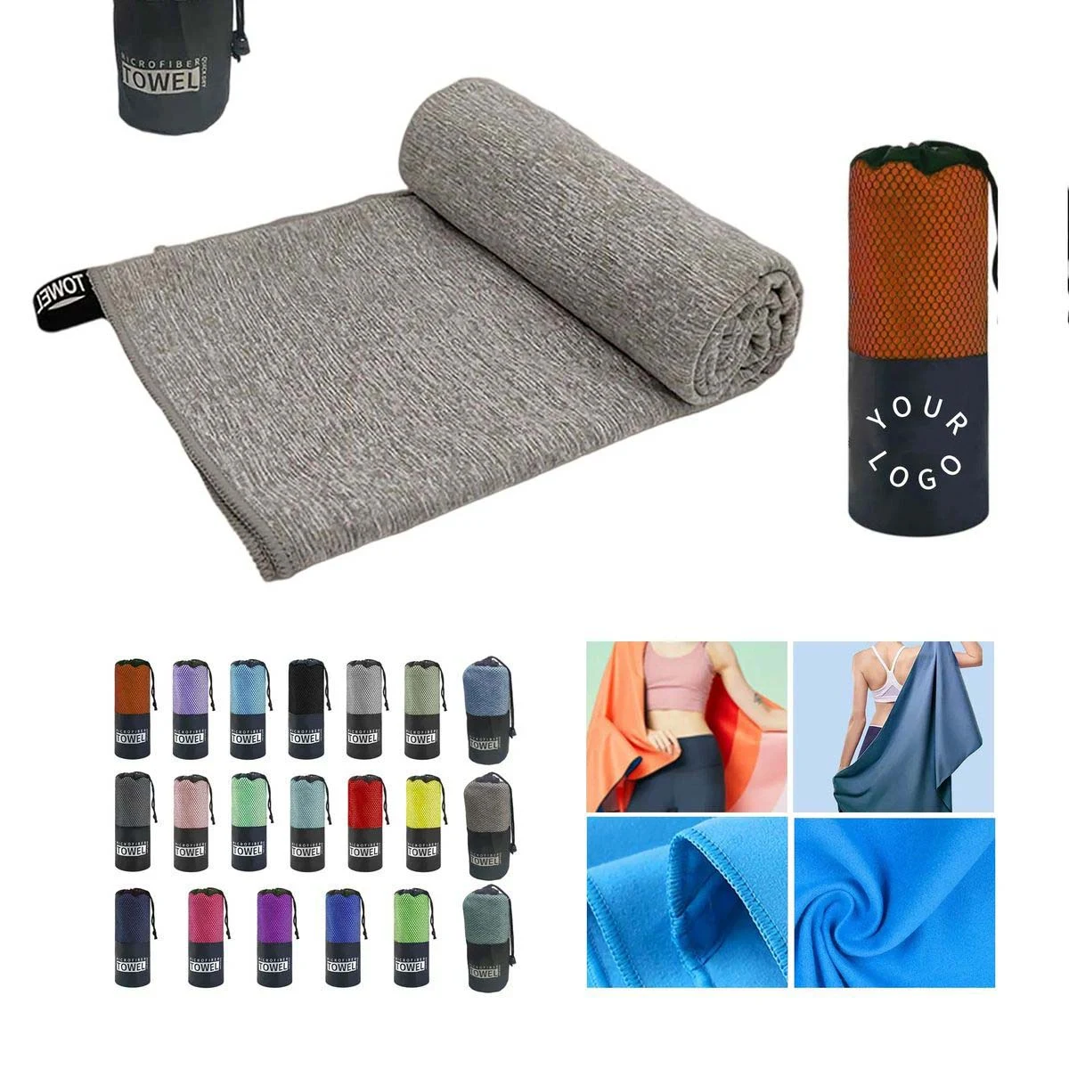 Large Microfiber Sports Towel Quick Dry and Absorbent 1