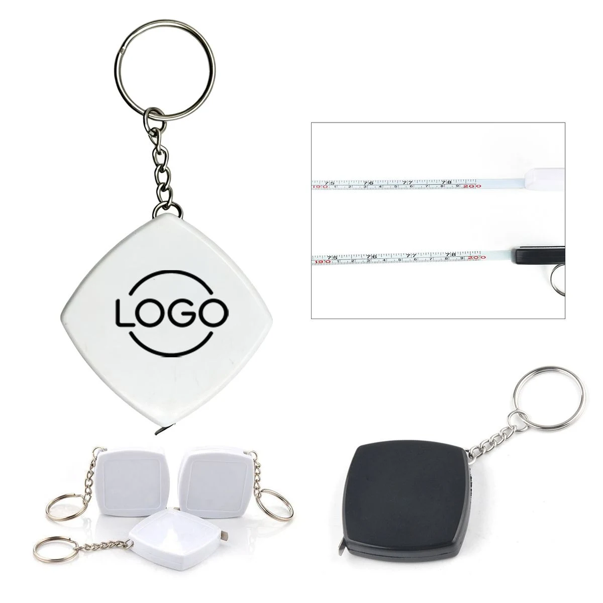 Pocket Retractable Measuring Tape With Keychain 1