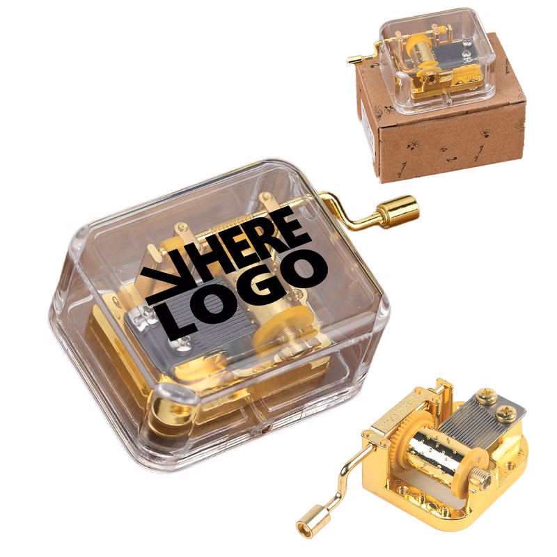 MOQ 10 Acrylic Music Box Hand-cranked