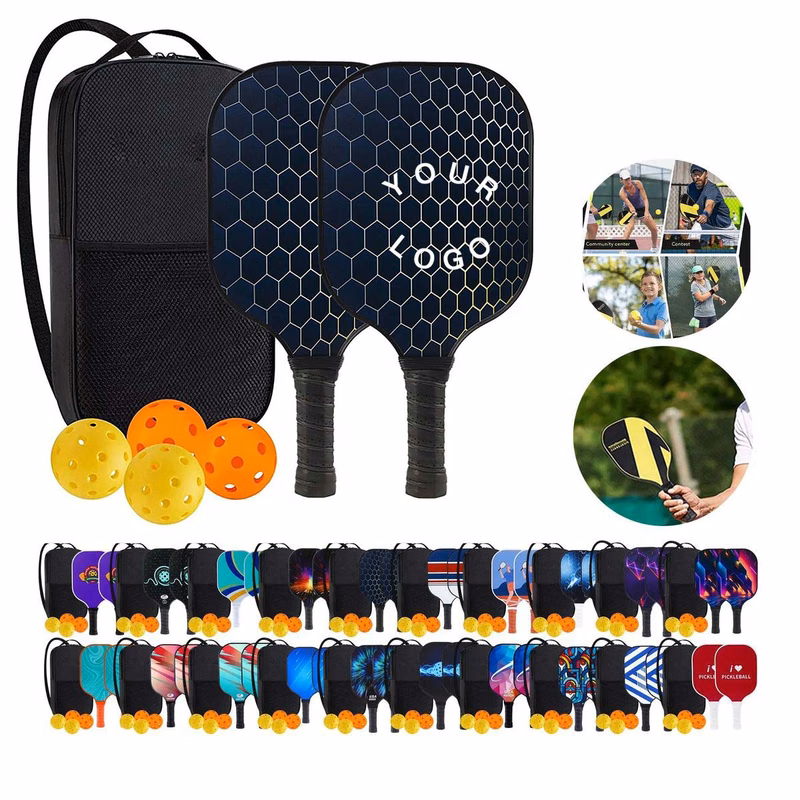 Durable Fiberglass Pickleball Paddle Set with Bag