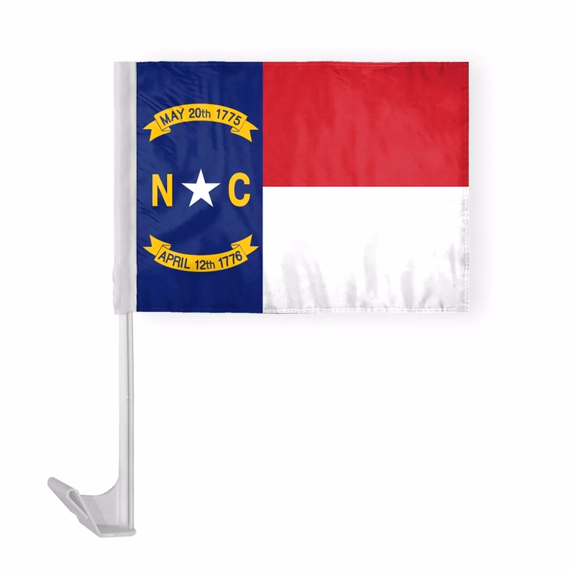 12"x16" & 10.5''x15'' North Carolina Car Flags