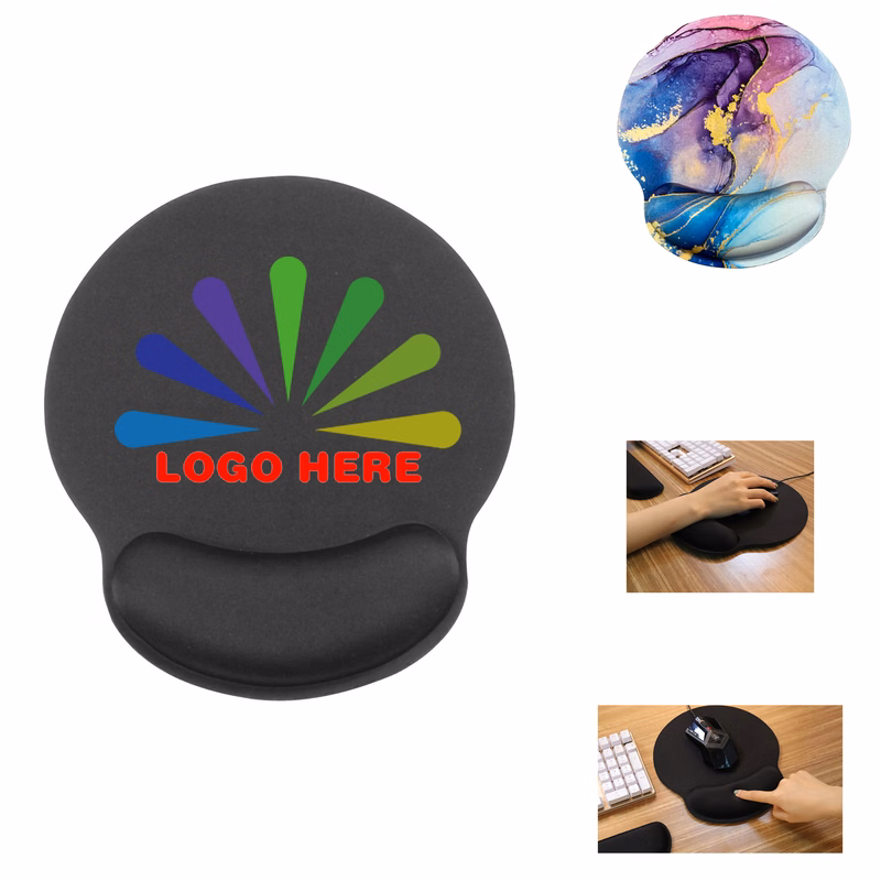 MOQ50 Memory Foam Full Color Mouse Pad with Wrist Support