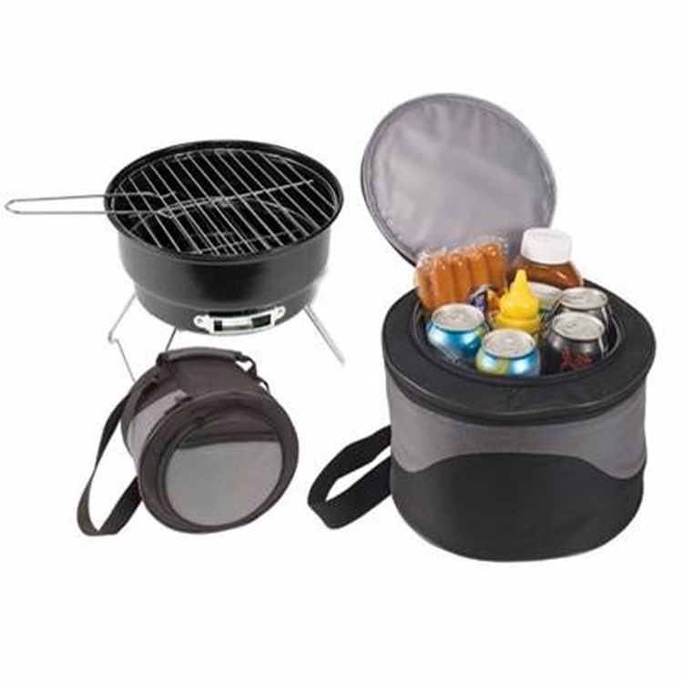 Promotional Portable Mini Charcoal BBQ Grill with Cooler Bag
