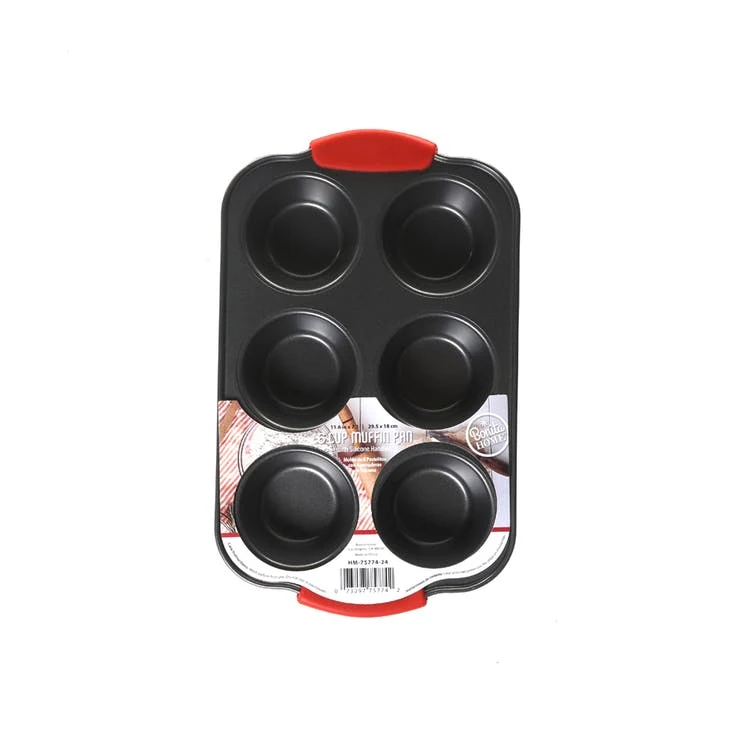 6-Muffin Pans - Silicone Handles 11.6" 1