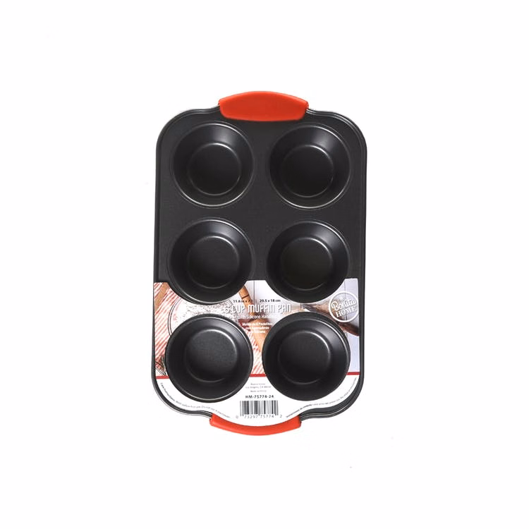 6-Muffin Pans - Silicone Handles 11.6"