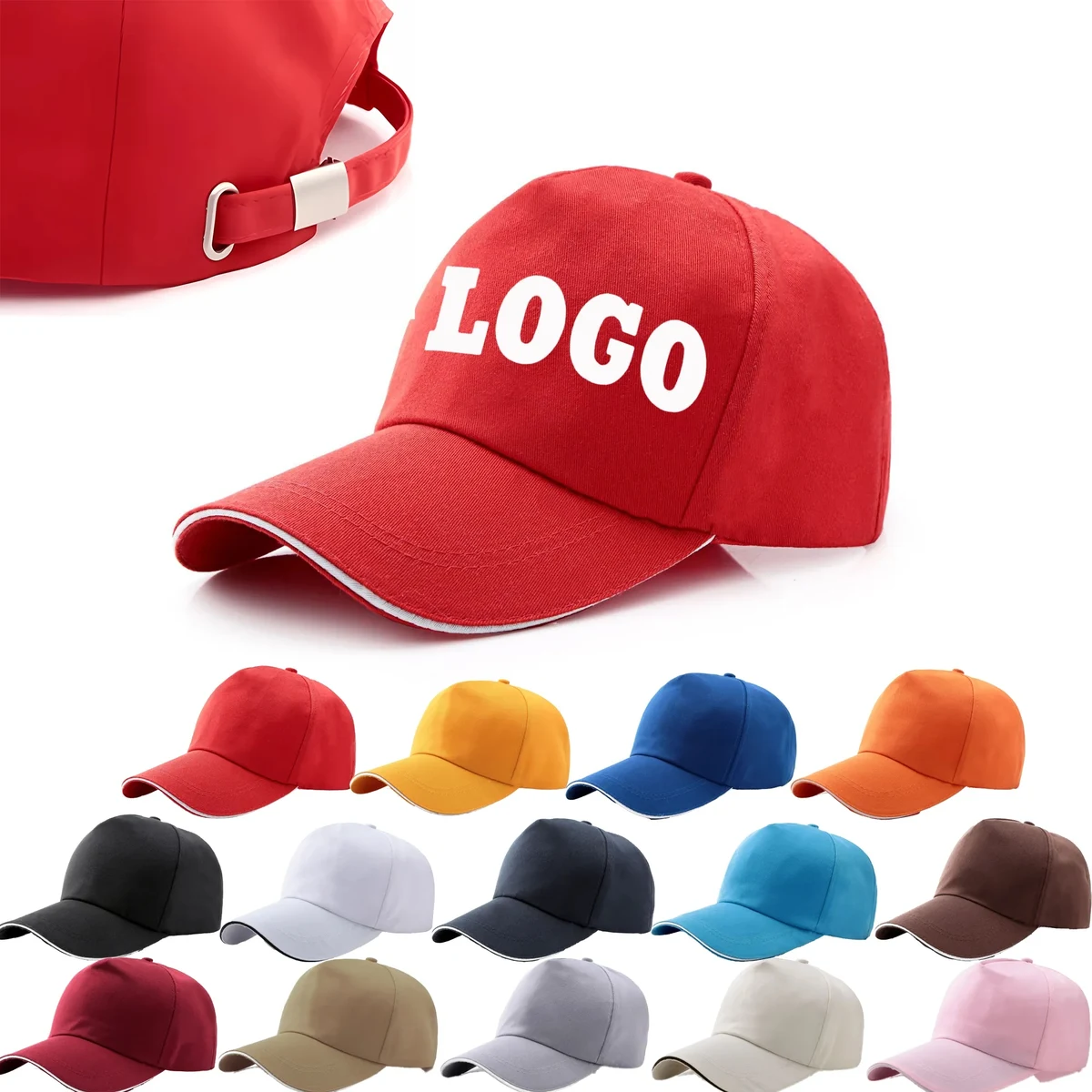 Adjustable 100% Cotton Twill Baseball Golf Cap 1