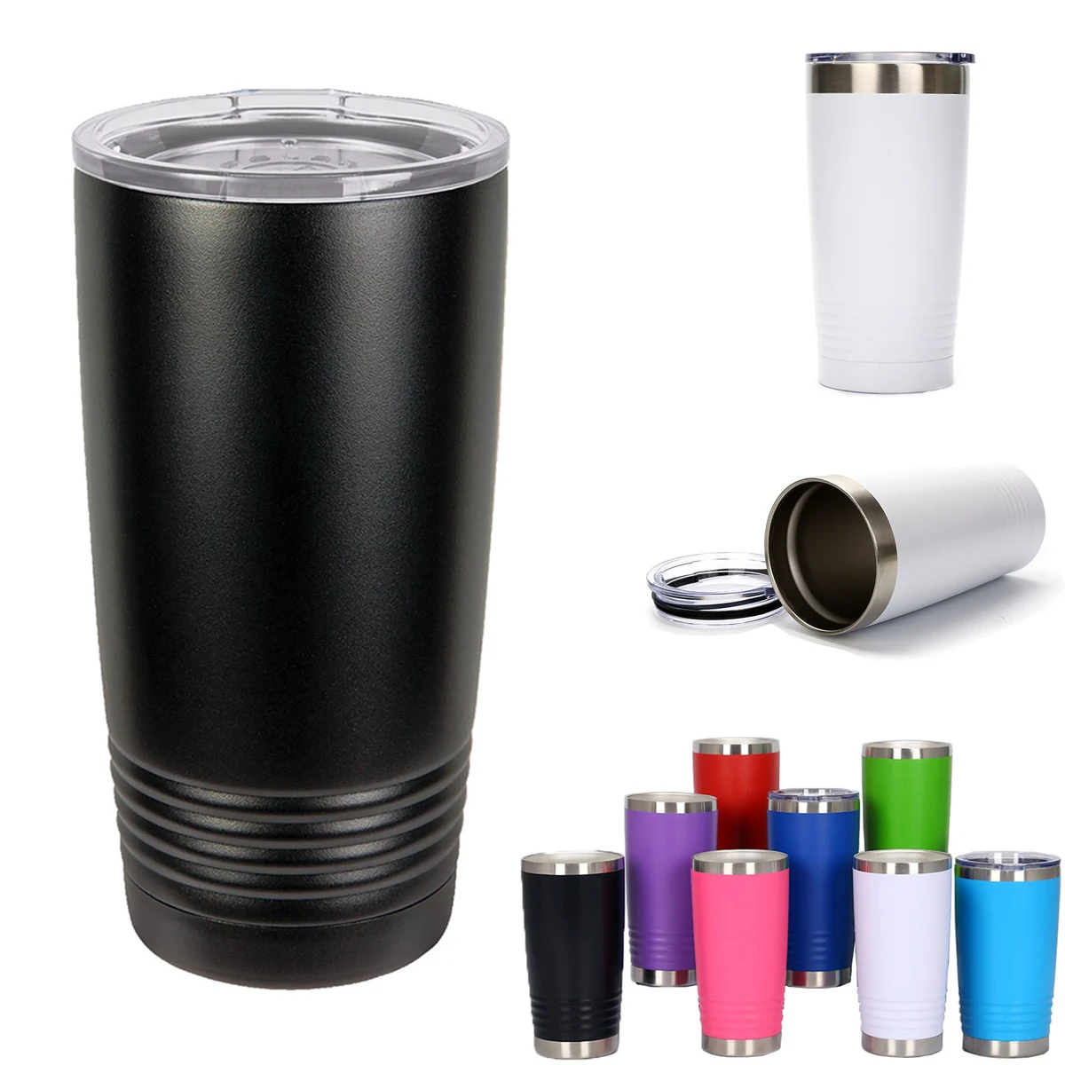 20OZ Double Wall Stainless Steel Vaccum Insulation Coffee & Tea Cup - Travel Mug 1