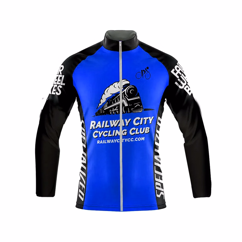 Men's Full Zip Long Sleeve Cycling Jersey