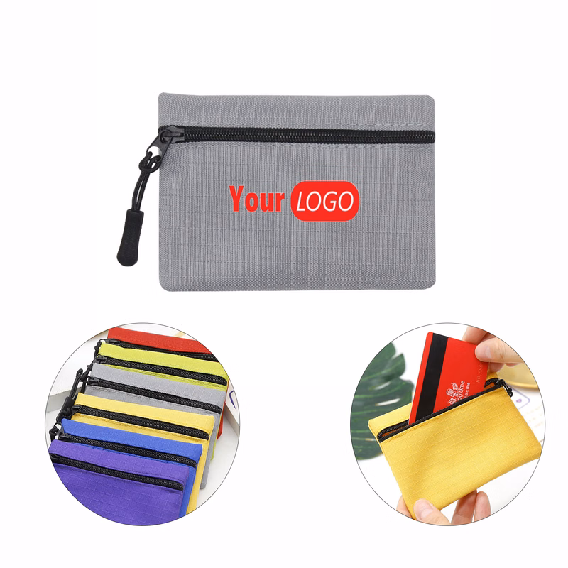 Oxford Cloth Mini Zipper Coin Purse MOQ 1pcs