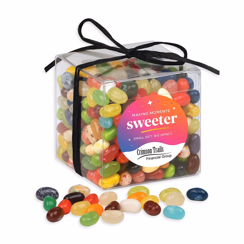 Stylish Acetate Cube with Jelly Belly Jelly Beans