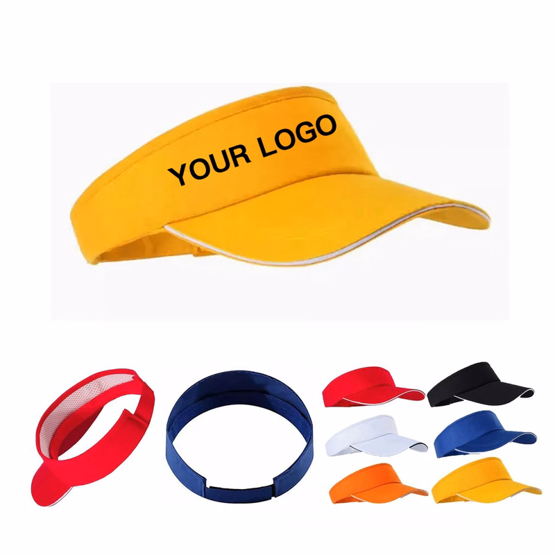 Poly Cotton Sports Visor with Adjustable Strap