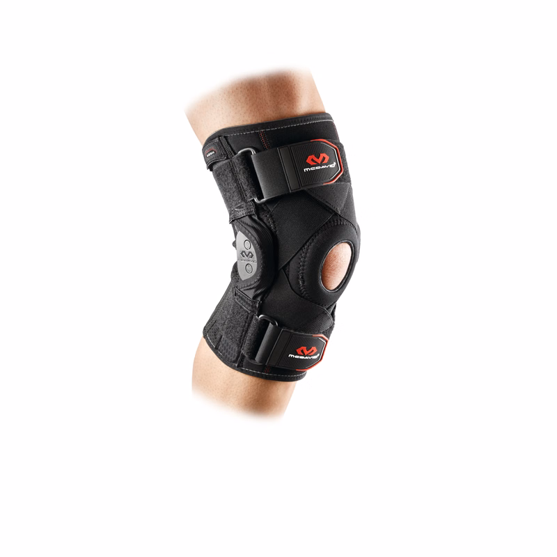 Lvl 3 KneeBrace w/Polycentric Hinges & Cross Straps Blk