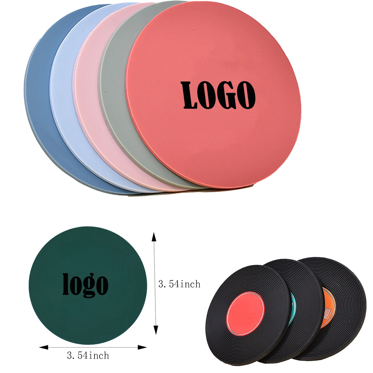 Full Color Waterproof PVC Coaster For Drink MOQ50 1