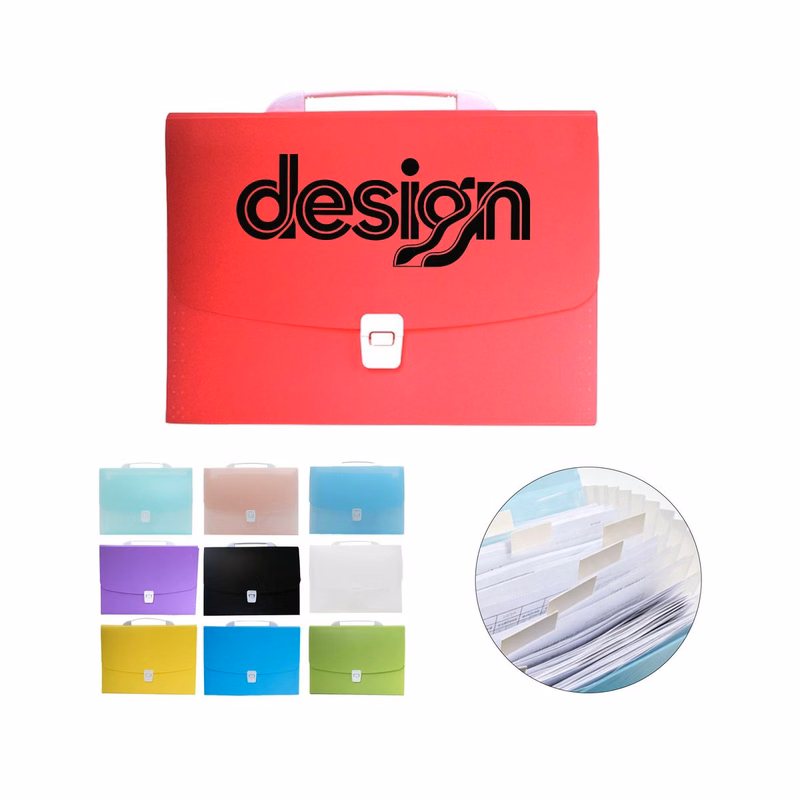 13-Pocket Large Capacity Accordion File Folder with Handle, Expandable File Bag for Office School