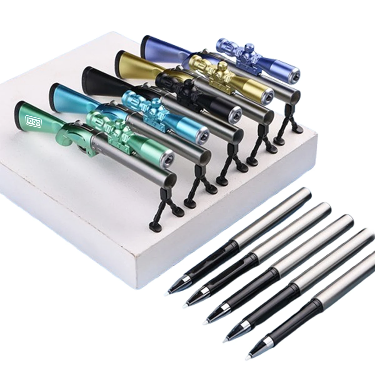 Sniper Rifle Black Gel Ink LED Light Pen 1
