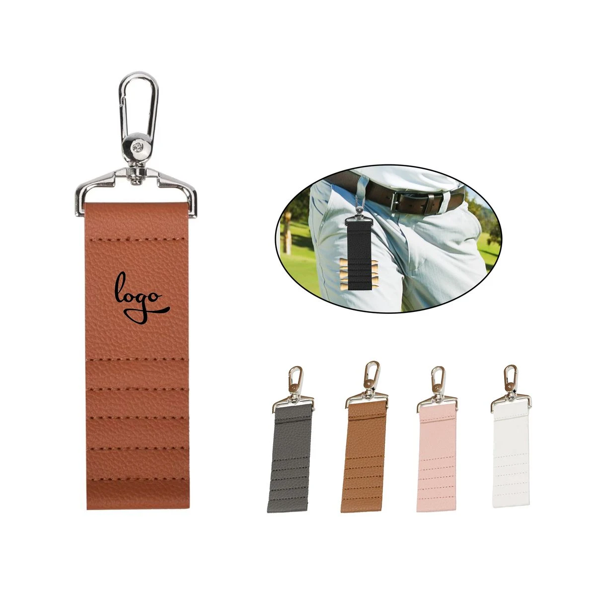 Custom Leather Golf Tee Holder 1