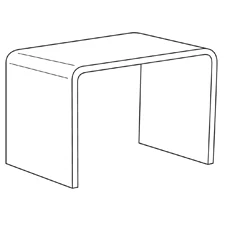 Long Acrylic Riser - 12"h x 18"w x 12"d 1