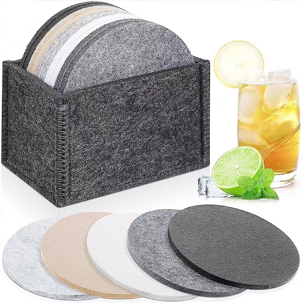 High Quality Round Felt Drink Coasters 1