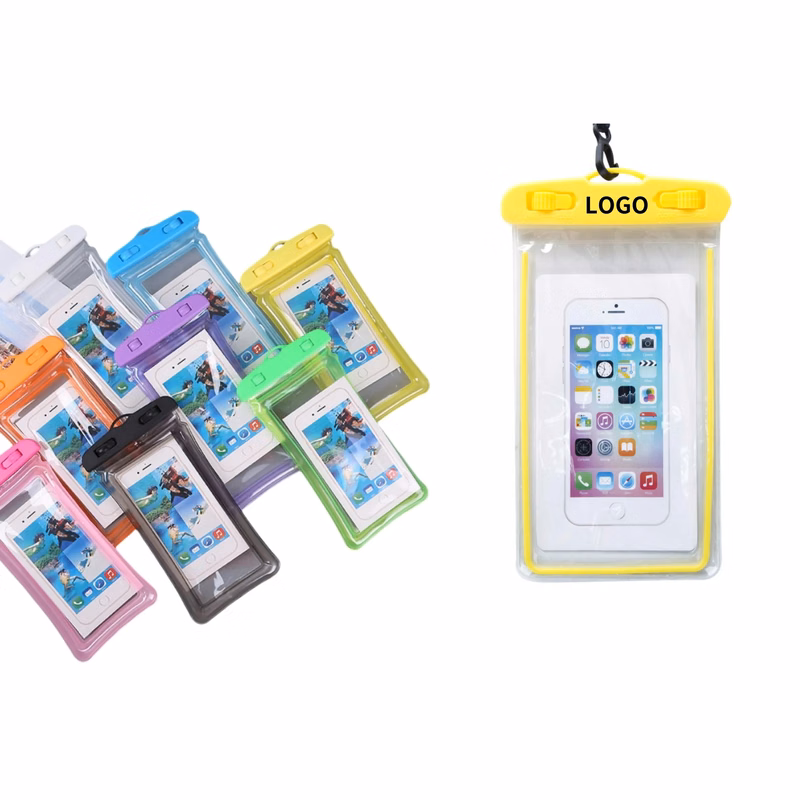 Double Airbag Cellphone Waterproof Bag with Neck Lanyard