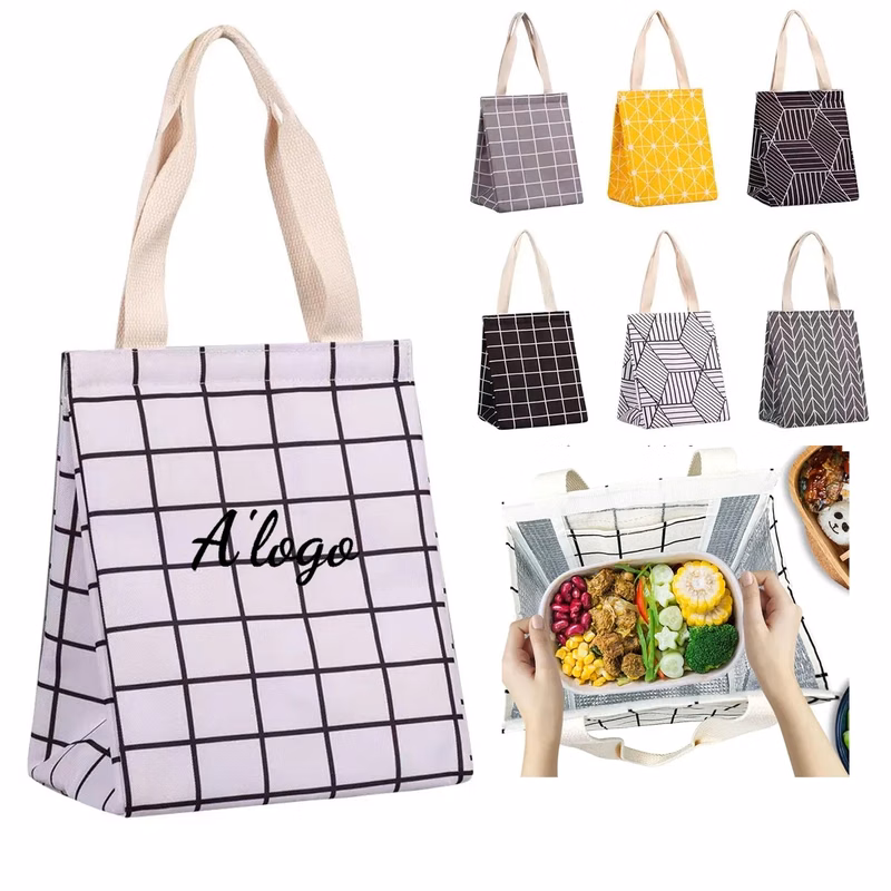 Wide-Open Foldable Insulated Lunch Bag