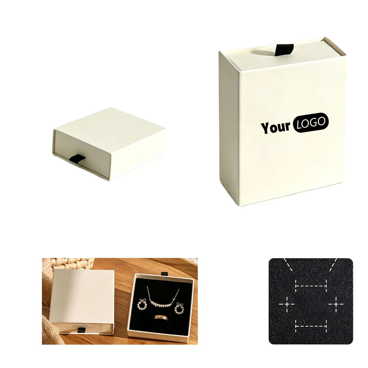 3.5 Inch Square Jewelry Drawer Organizer Box 1