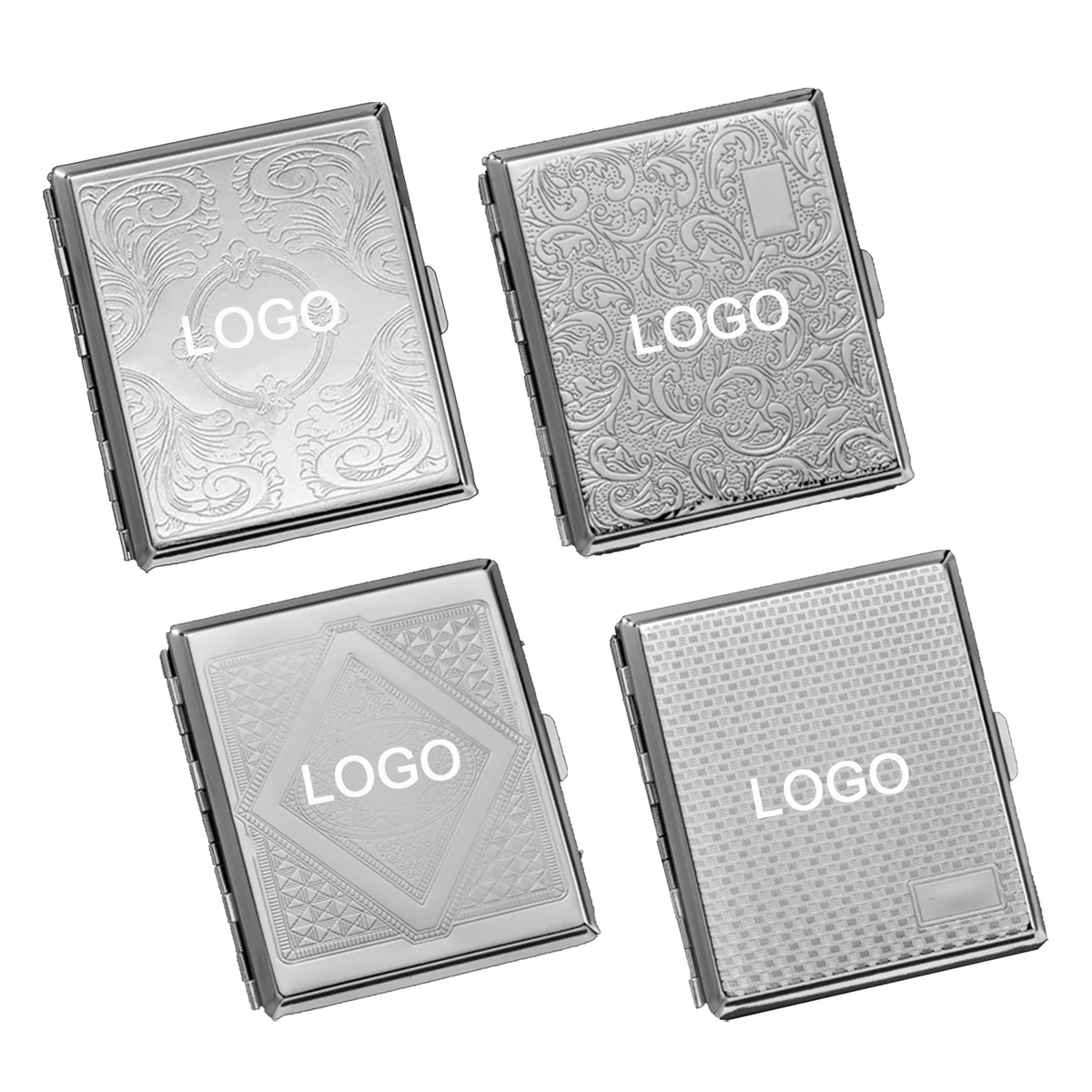 Stainless Steel Cigarette Case with Detailed Engraving 1