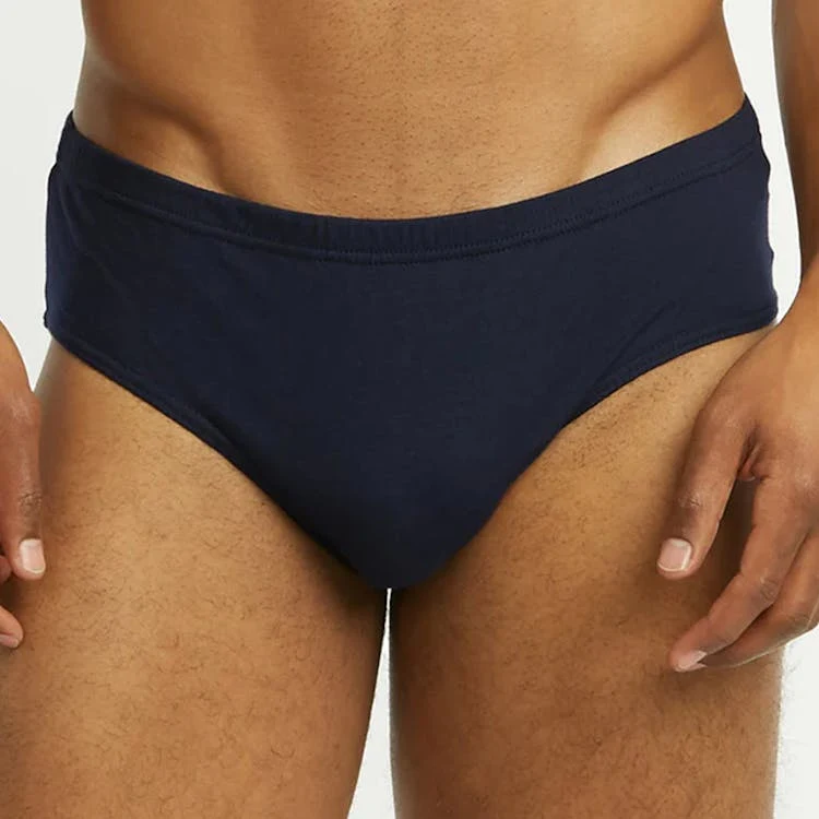 Men's Bikini Briefs - Large Assorted Solids 3 Pack 1