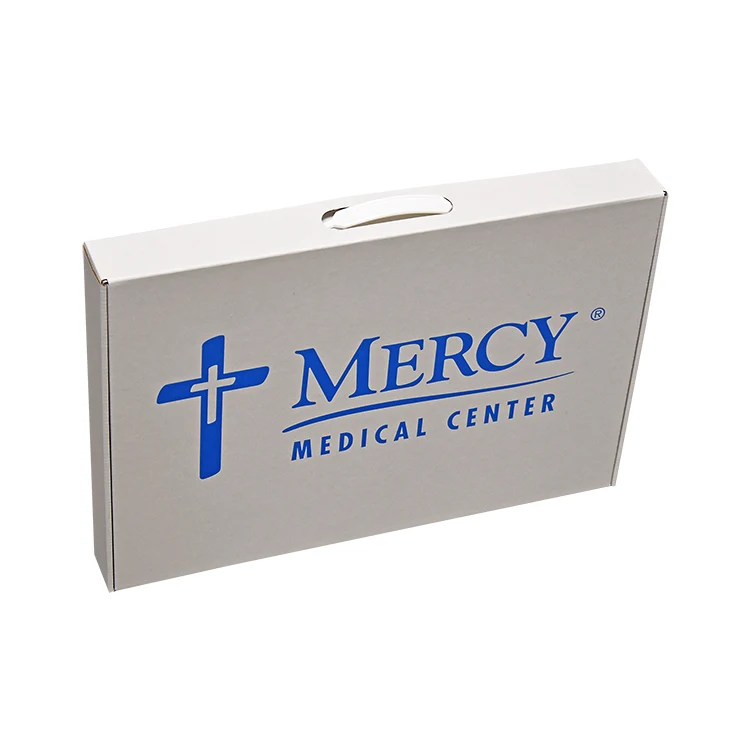 19" X 12 7/8" X 2" - E-Flute Tuck Box with Handle 1