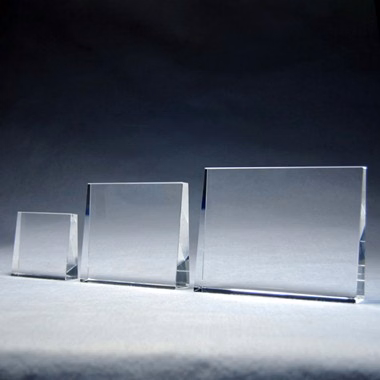Upright Standing Crystal Trophy - Med Size