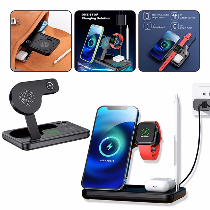 4-in-1 Tele-Pad Wireless Charging Station