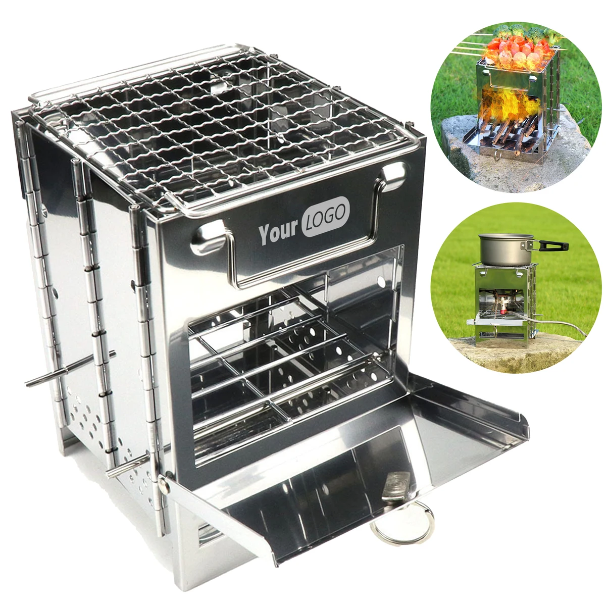 Stainless Steel Camping Firewood Stove 1
