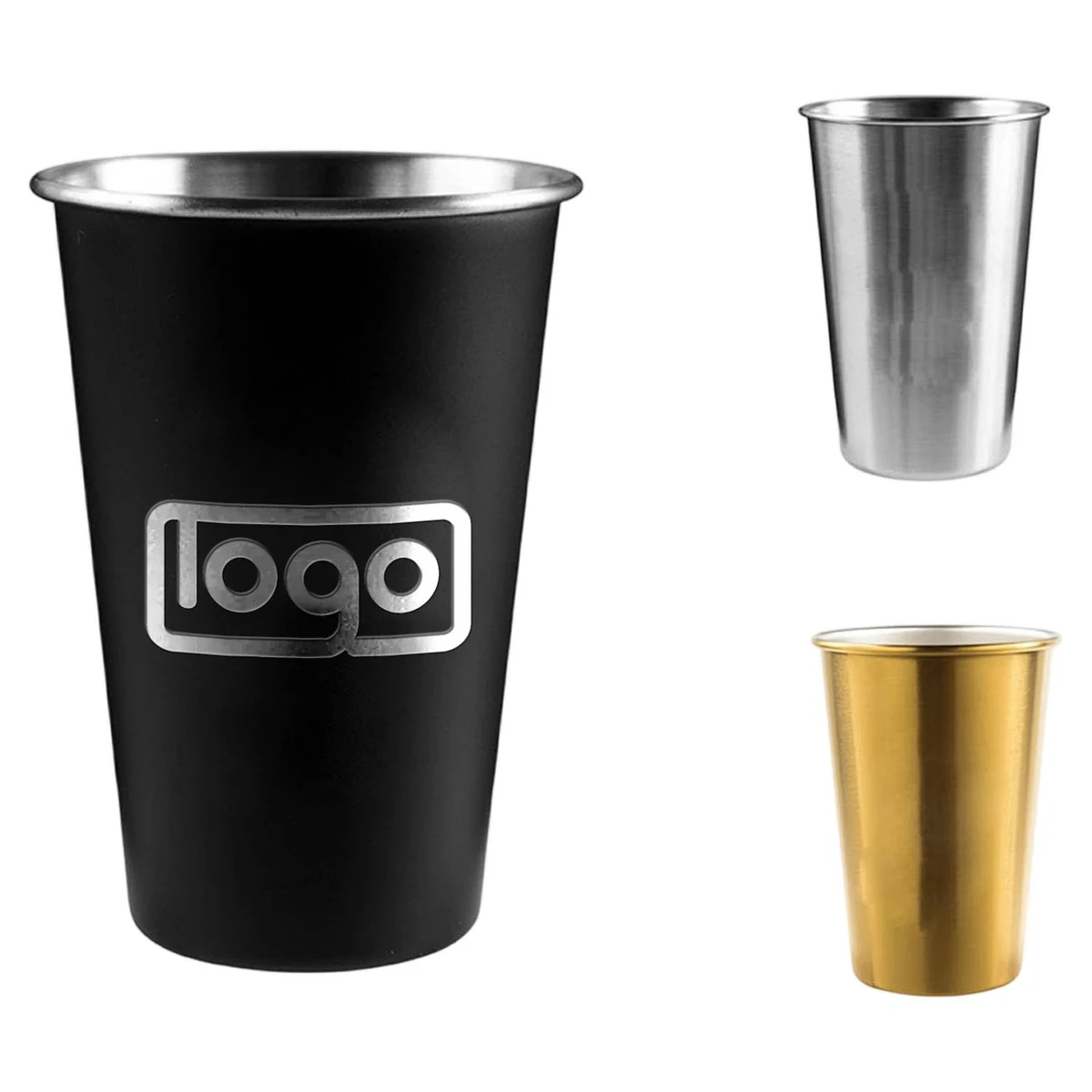 16 Oz Growl Stainless Pint Cups 1