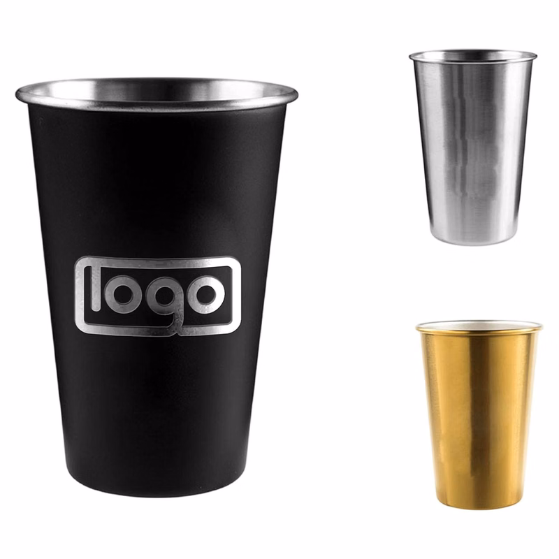 16 Oz Growl Stainless Pint Cups