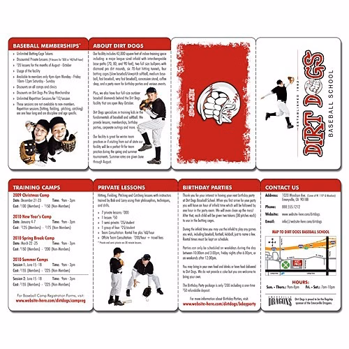 UV-Coated (1S) Wallet Card - 8.8125x3.5 (Flat Size) Quad-Fold - 10 pt.