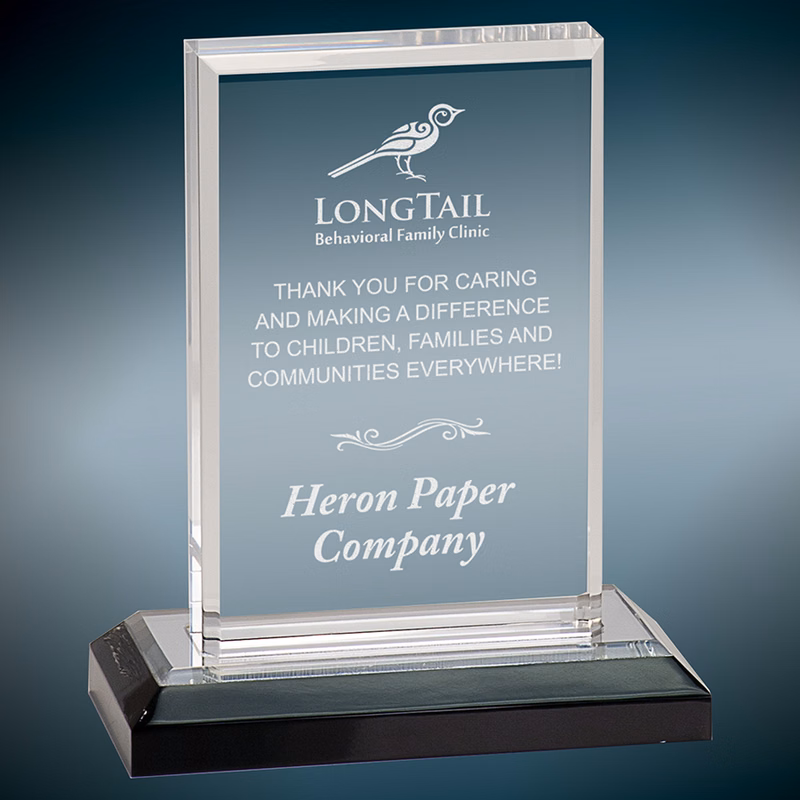 5X6 Silver Beveled Impress Acrylic Award