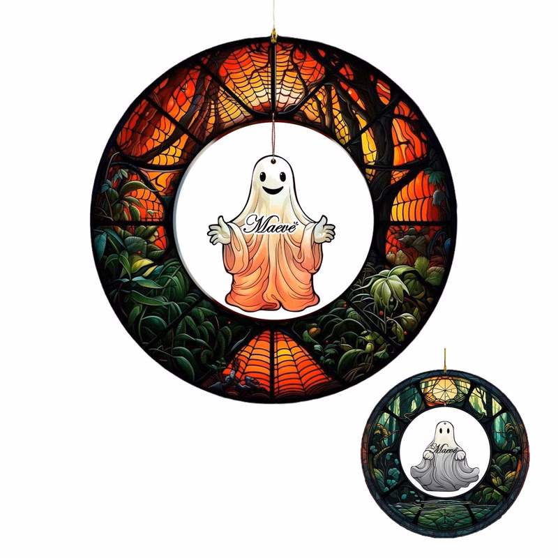 Creative Swing Ghost Ornament for Halloween Scene Adornment