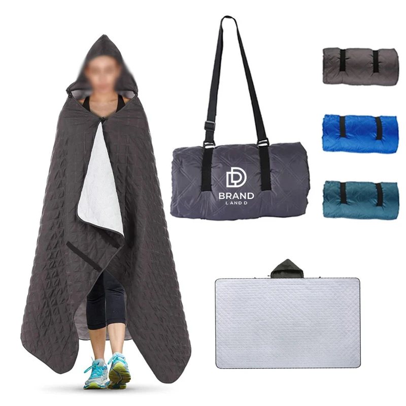 Outdoor Picnic Blanket Hooded Cape 1