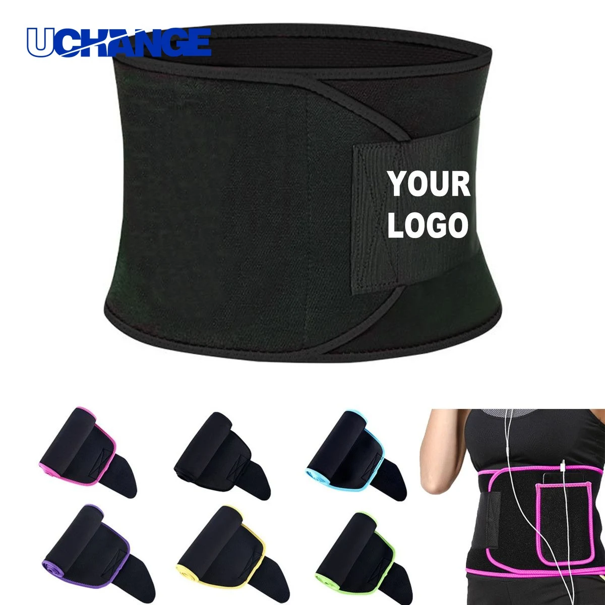 Sweat Waist Training Band Trimmer Belt Fitness Belt 1