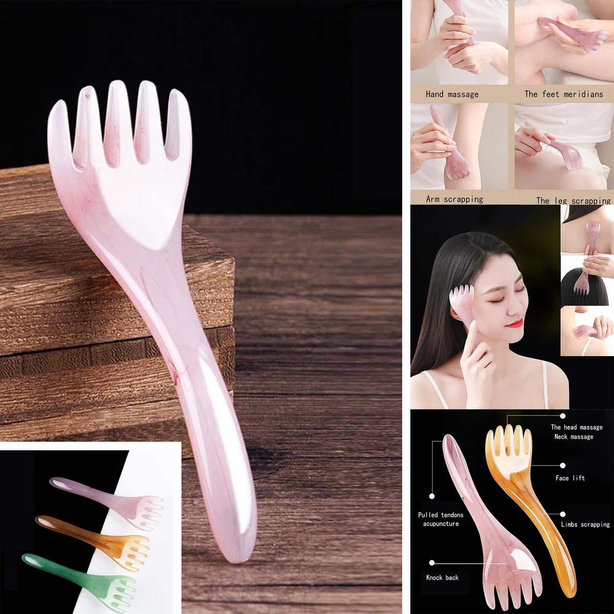 Five Finger Scratcher Head Massage Comb 1