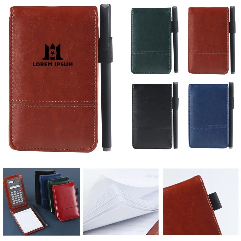 PU Leather Memo Pad with Calculator & Pen Holder 1