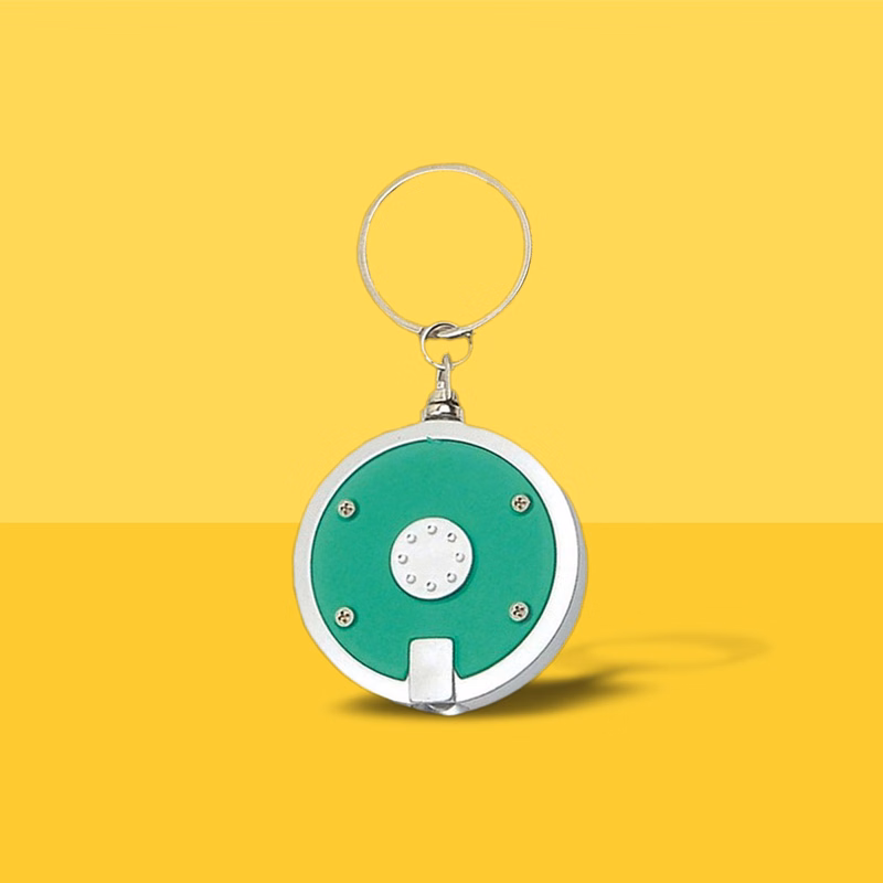 Round LED Keychain