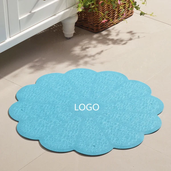 Round flower rubber non-slip mat 1