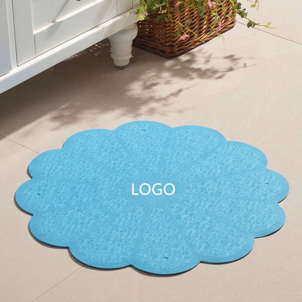 Round flower rubber non-slip mat